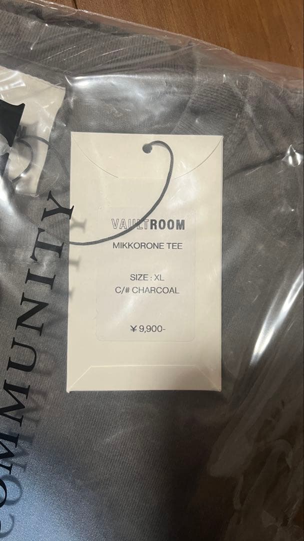 VAULTROOM MIKKORONE TEE CHARCOAL XLサイズ