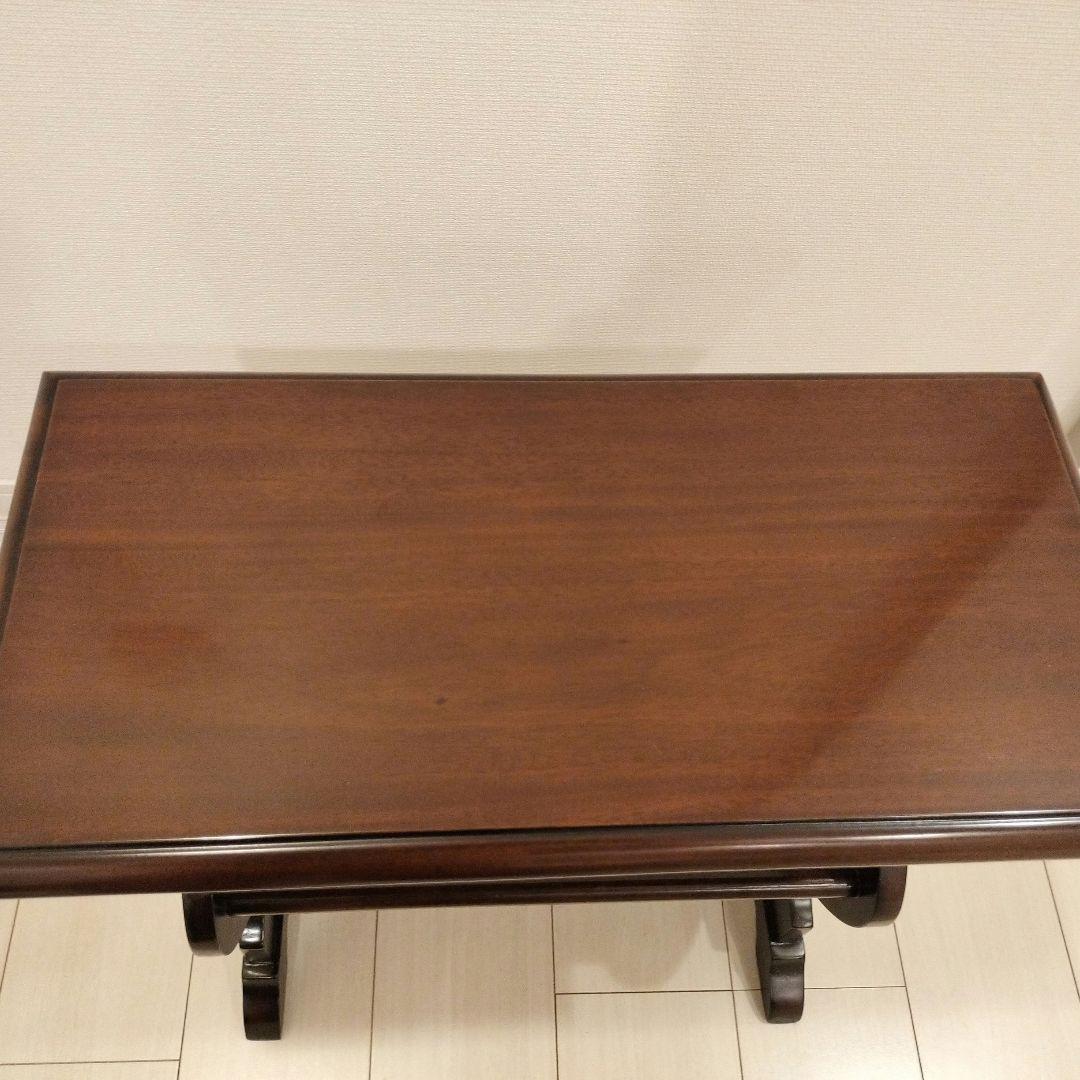 サイドテーブル 木製 マホガニー クラシック ダークブラウン アンティーク風