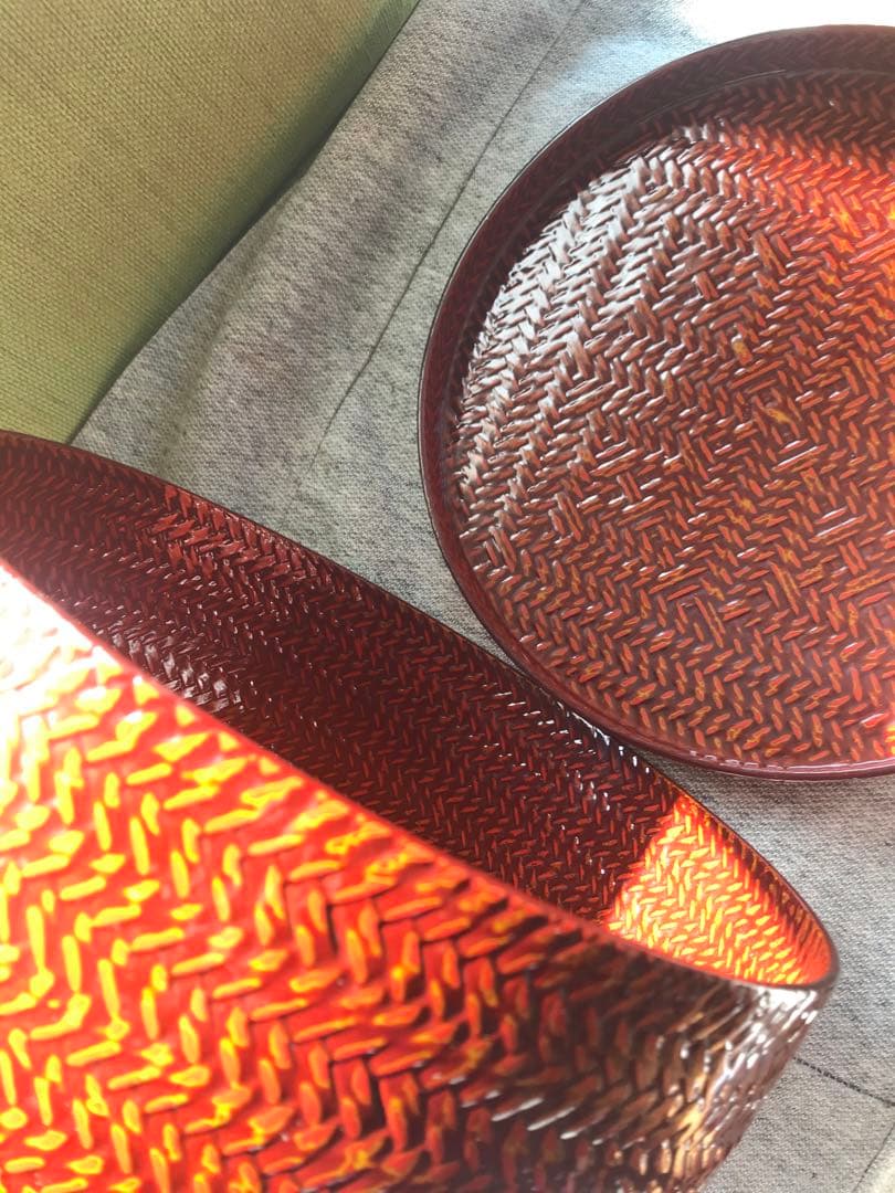 藍胎漆器　未使用に近い直径２９㎝工芸品