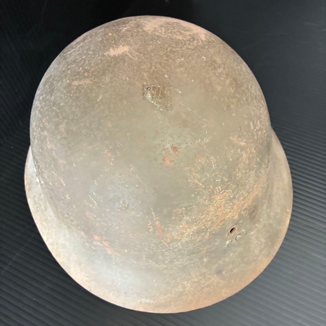 鋼製 日本軍 鉄帽 当時物 九〇式 ヘルメット ミリタリー 975g 綺麗