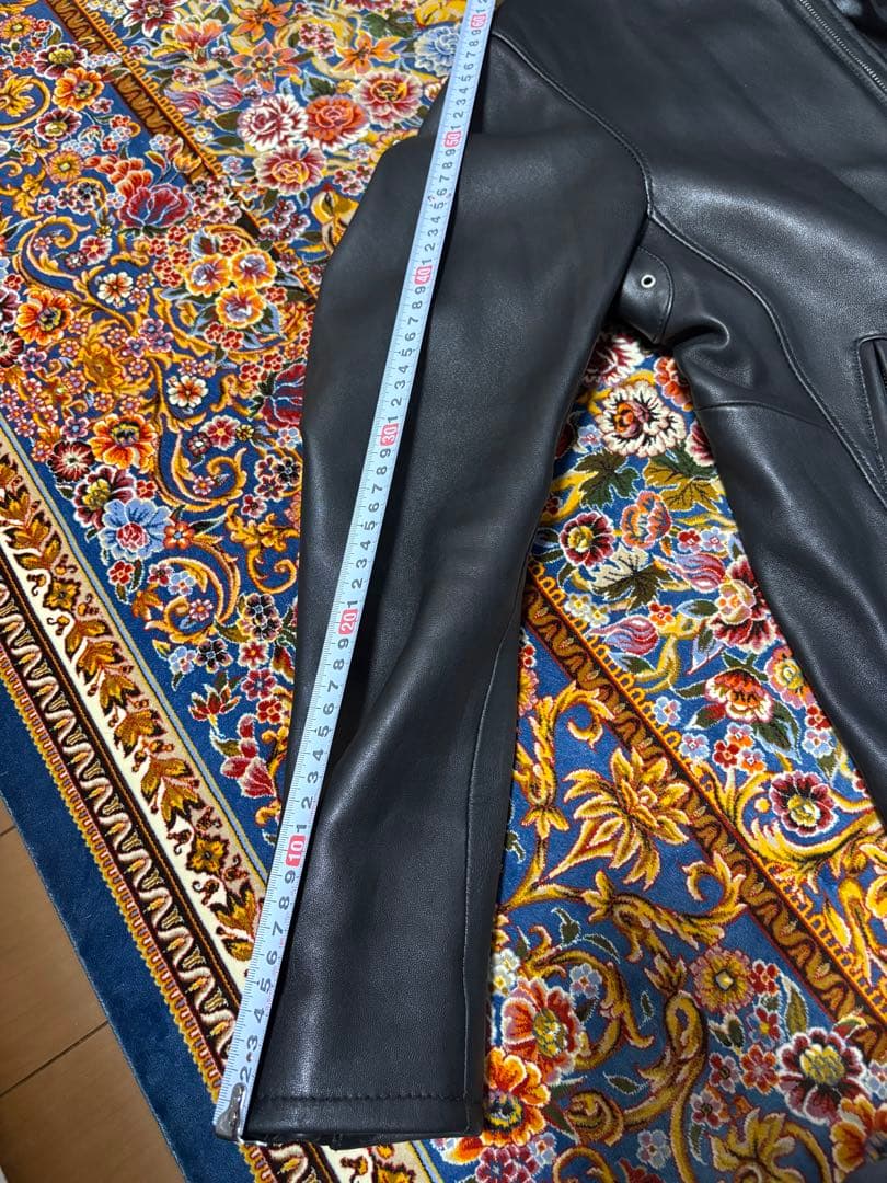 美品 BEAUTY&YOUTH シングルレザー ライダース L ブラック