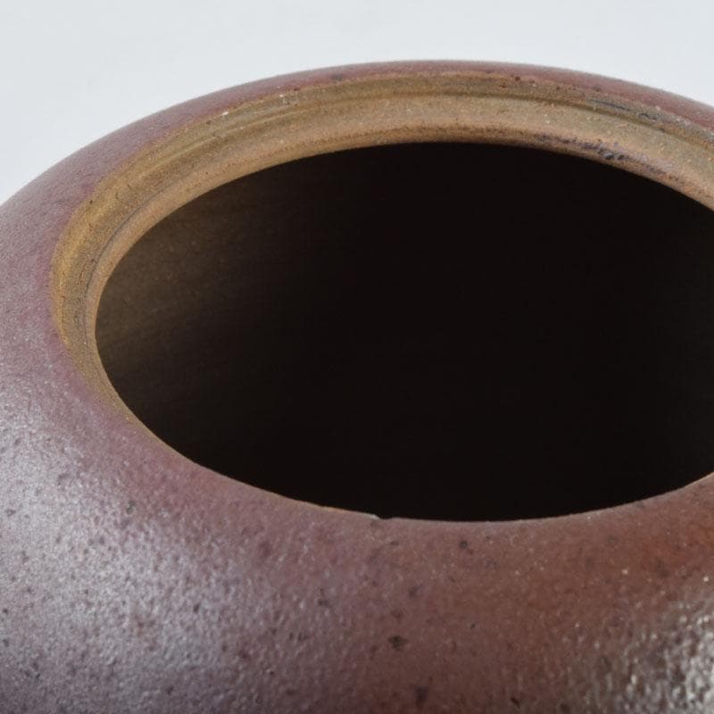 丹波焼　大上昇作　赤土部釉　香炉　共布共箱　C　8733