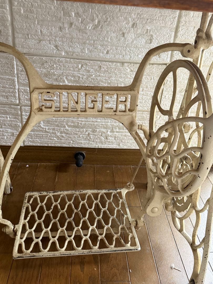 ha---co アンティーク シンガー ミシン 網目 鉄脚 足踏みミシン