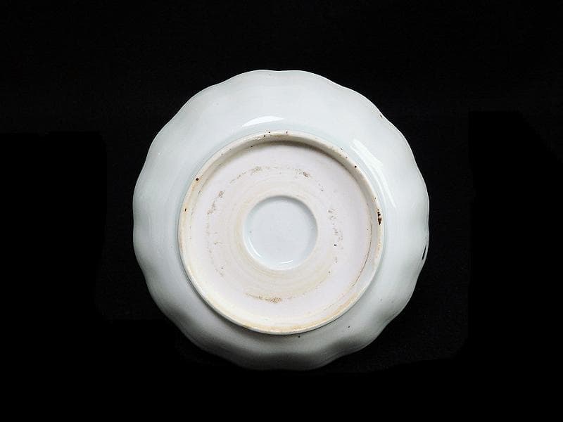 古伊万里　染付　割絵　菊の図　膾皿　３客　D760AS-BVk