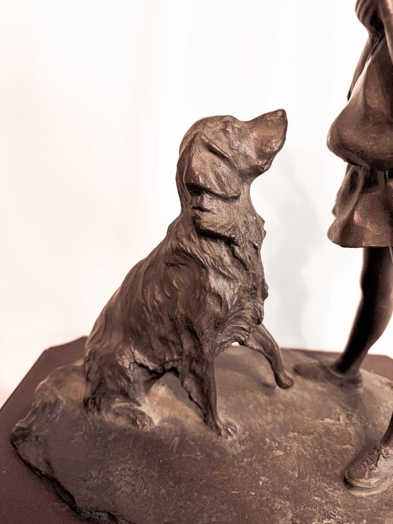 【真作・定価20万円】 大道寺 光弘 作『FRIENDS』　高級　ブロンズ像