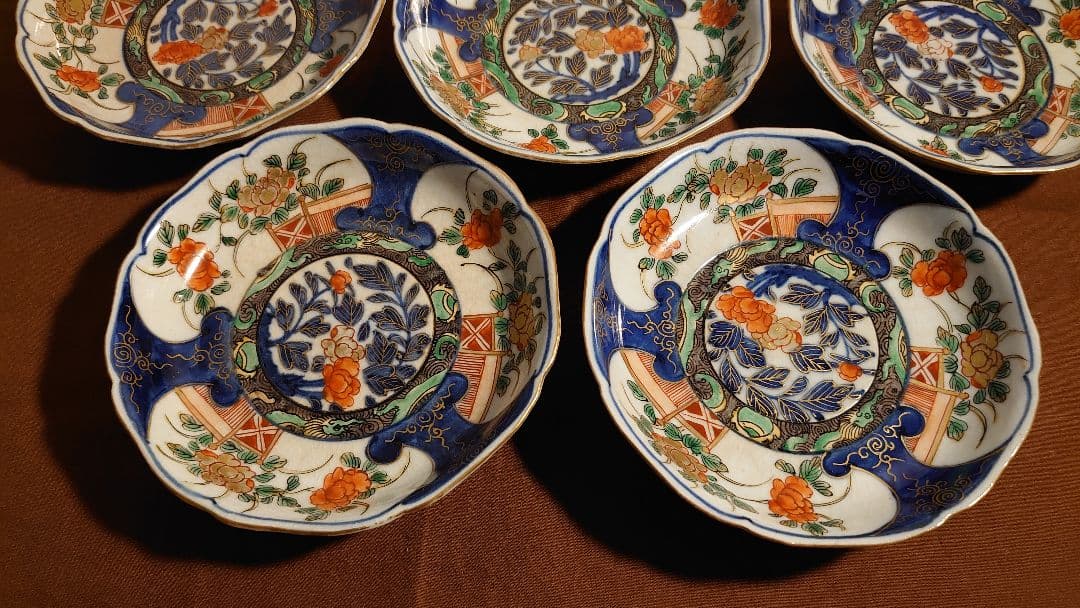 大聖寺伊万里　古伊万里　伊万里　豆皿　菓子皿　蔵出し　５客