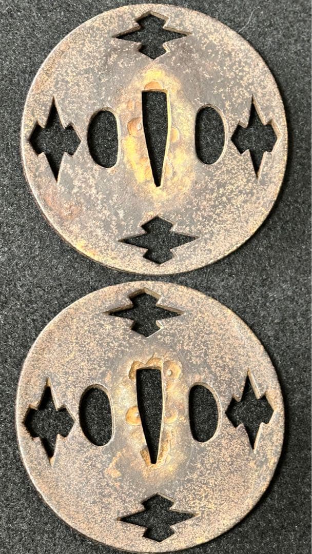 小太刀拵 刃渡約52.3cm 象嵌　亥目貫　鉄地鍔　竹光 古刀 時代物 古美術