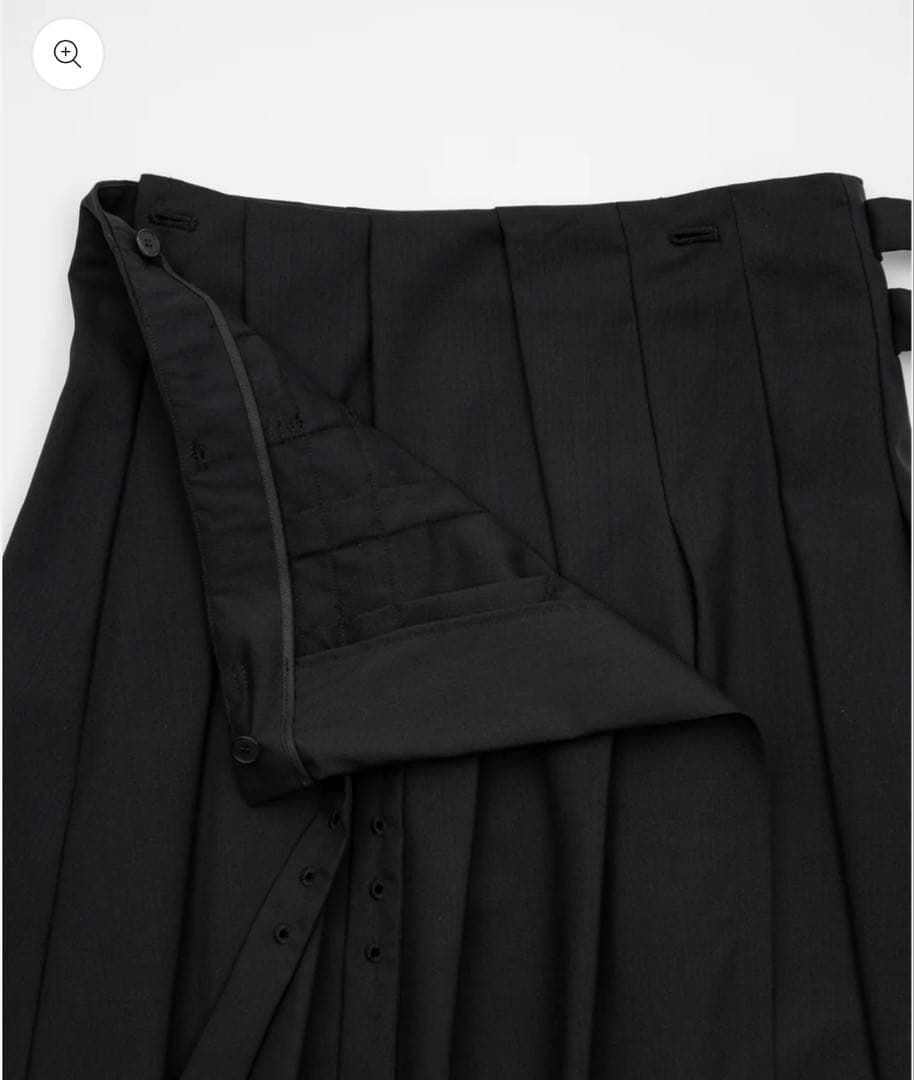 スカート asymmetry wool wrap skirt / ilean