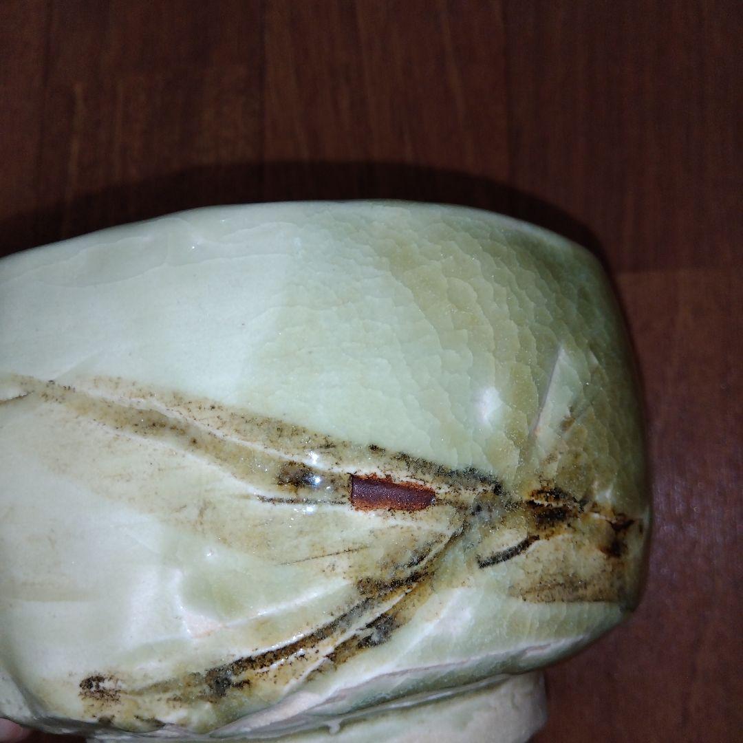 【レア 一点物】茶碗 蜻蛉 緑色 陶器製 抹茶碗 観賞用茶碗 トンボ 850g
