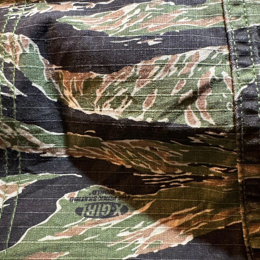 レディース X-girl エックスガール タイガーストライプカモパンツ 軍パン