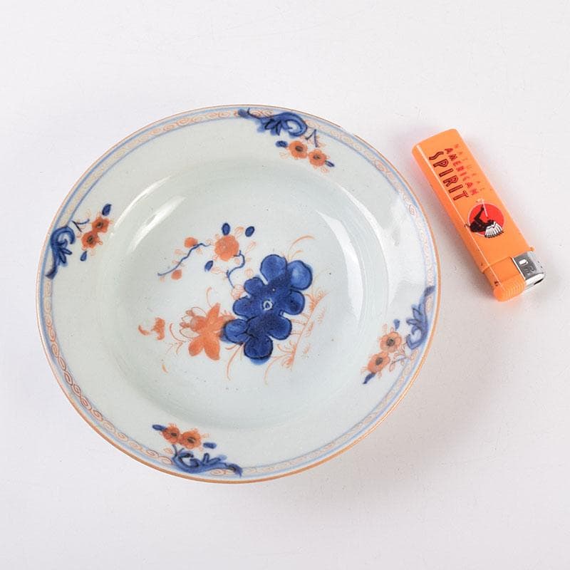 中国　天啓赤絵　花文七寸皿　M　R8969