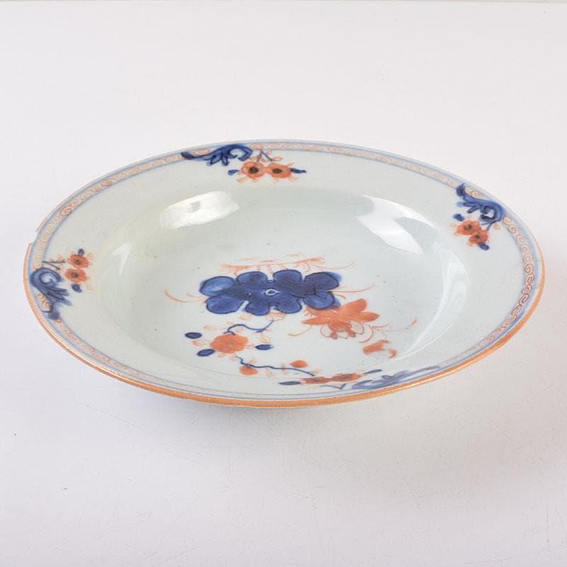 中国　天啓赤絵　花文七寸皿　M　R8969