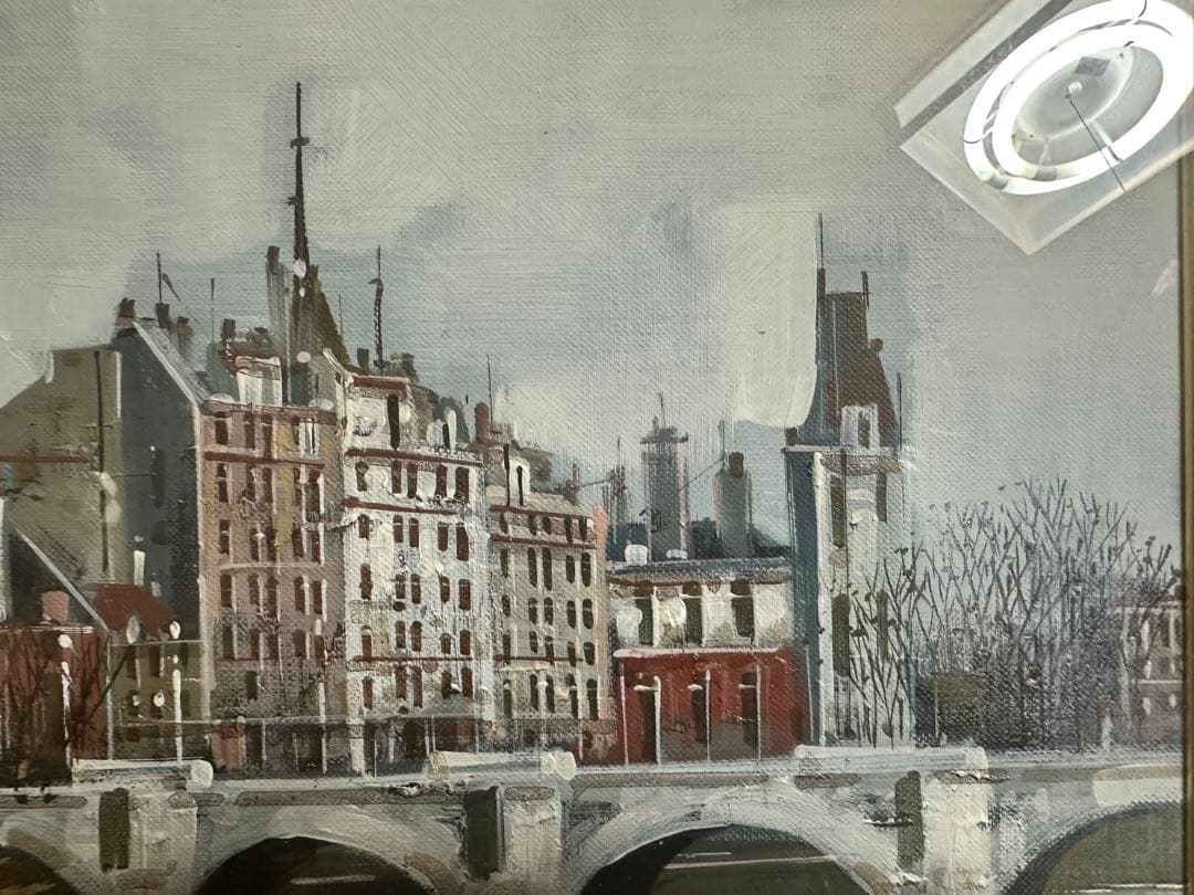 セーヌの流れ 油彩額縁