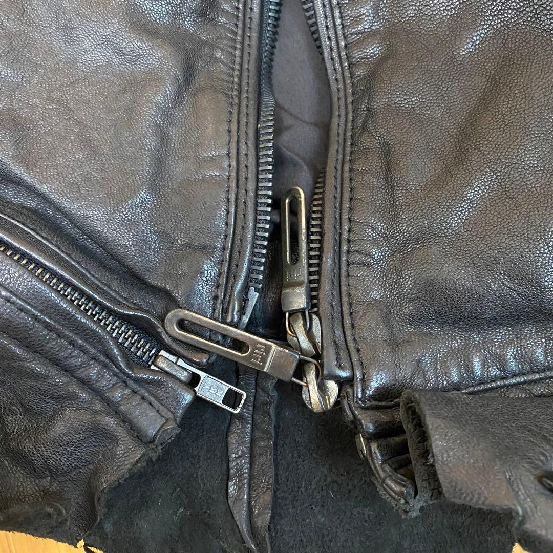 JACK ROSE 黒レザージャケット シングルライダースジャケット　サイズ4