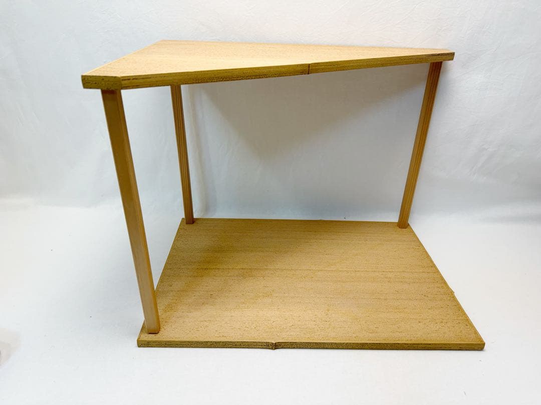 ほぼ未使用 茶道具 山里棚 竹張砂摺 利休好写し 組立式 炉・風炉兼用 元箱