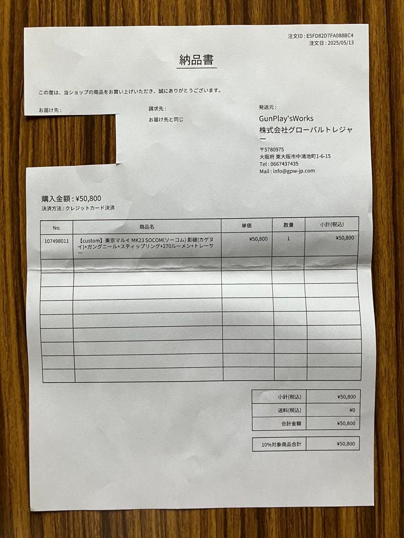 東京マルイ SOCOM Gun Play's Works 影縫MAXカスタム