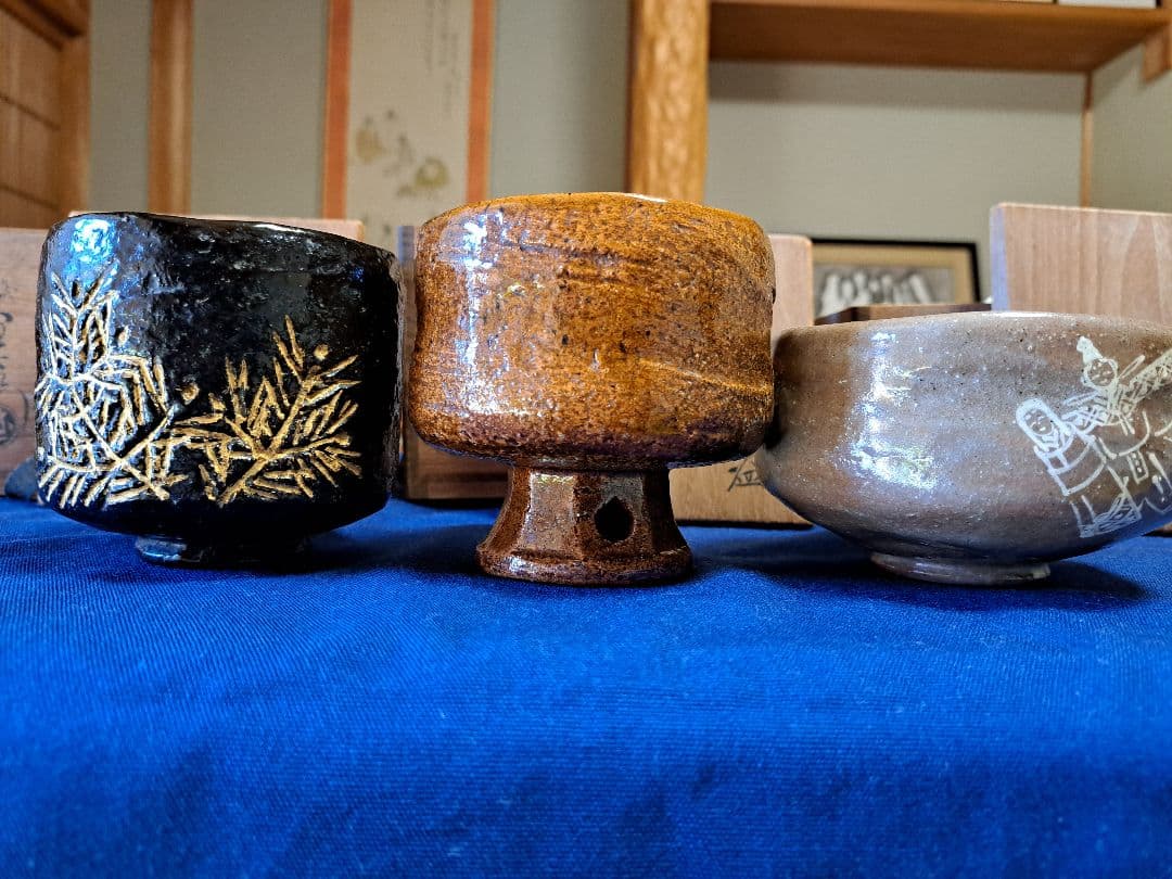 九代大樋長左衛門　12ヶ月茶碗　12客