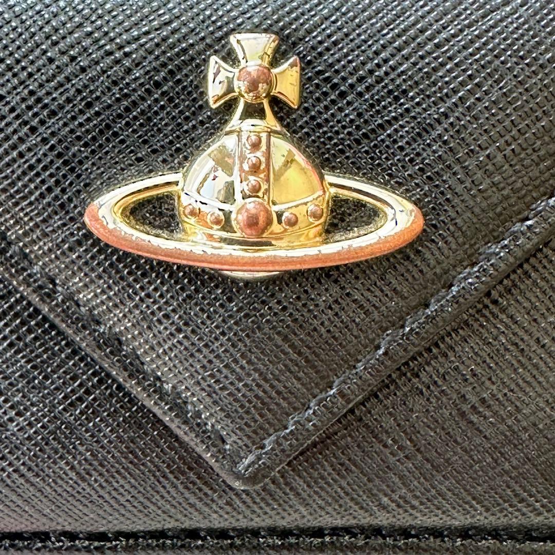 Vivienne Westwood 財布 ブラック 三つ折り レター型 レザー