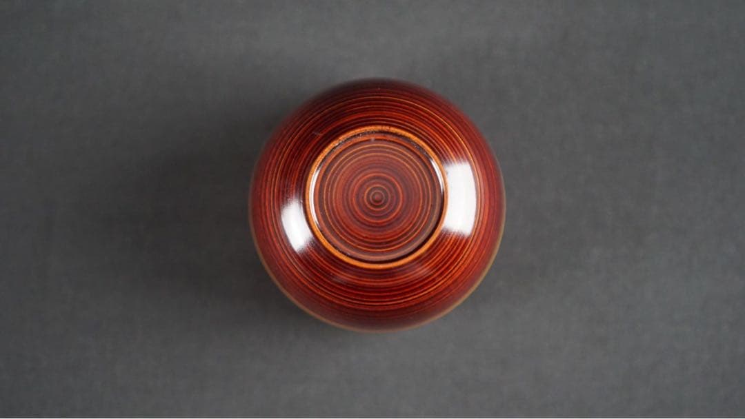 和田瑾斎 独楽塗 中棗 共箱 茶道具 本物保証