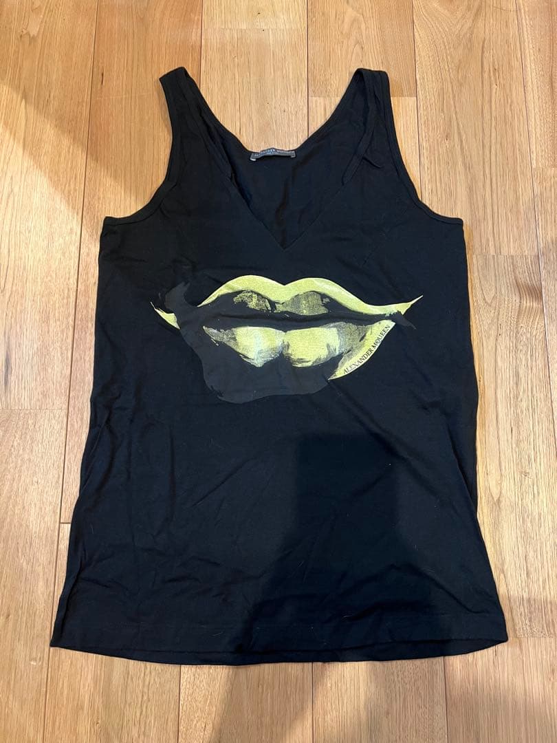 アレキサンダーマックイーン AlexanderMcQueen タンクトップ 黒金