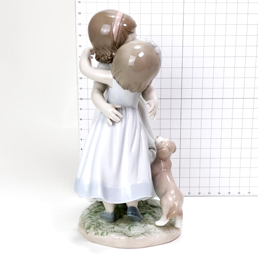 【美品】リヤドロ／仲良しのごあいさつ／ポーセリン置物／2003年