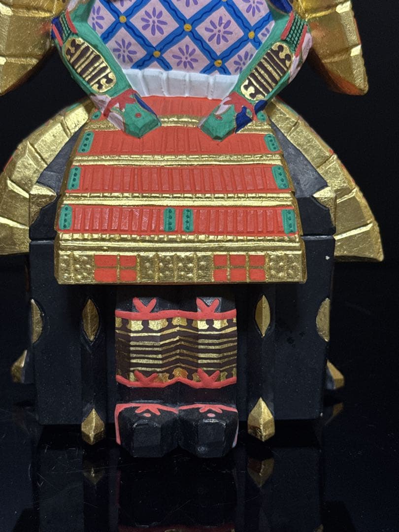 奈良 一刀彫 名人 清水古俊 造 具足 鎧 置物 桐共箱付