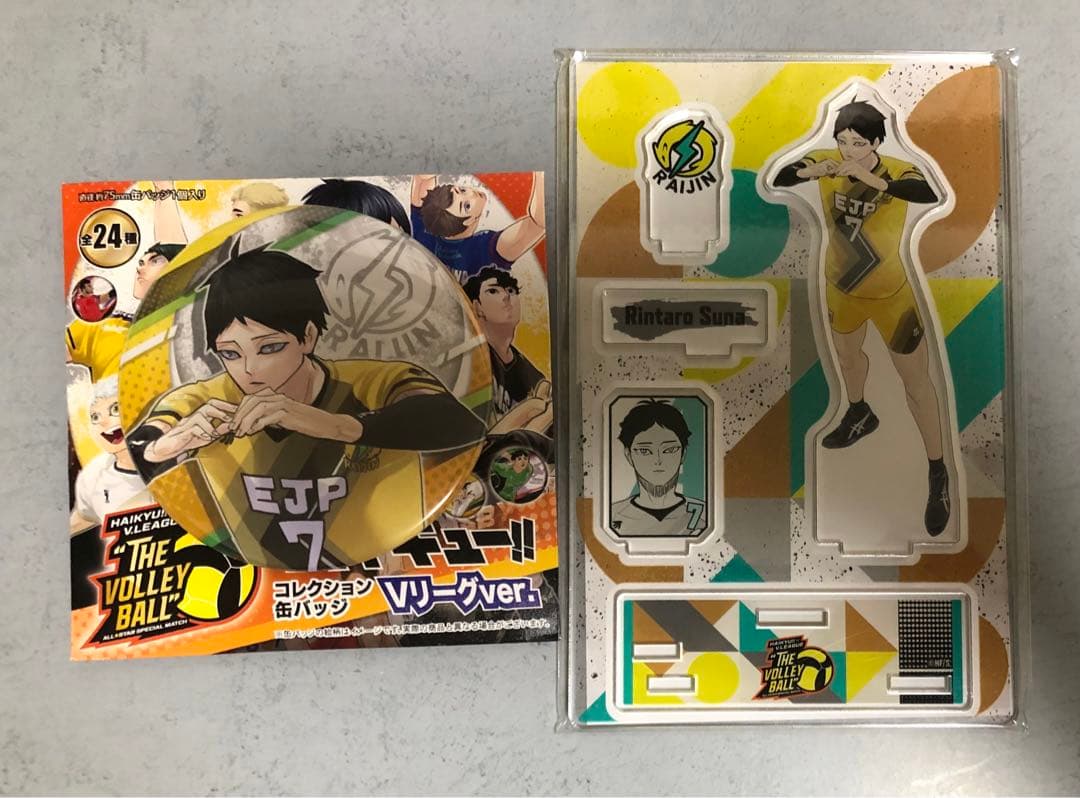 角名倫太郎　Ｖリーグ　缶バッジ　名場面ジオラマ