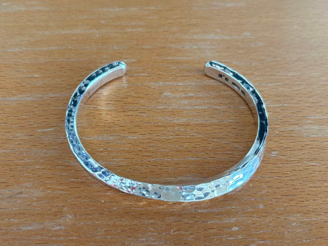 市松　シルバー　スパイラルバングル　イチマツ