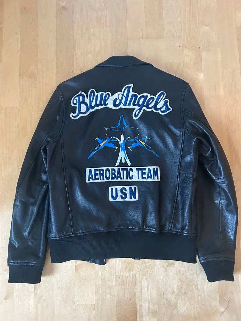 AVIREX レザージャケット ブルーエンジェルス サイズM