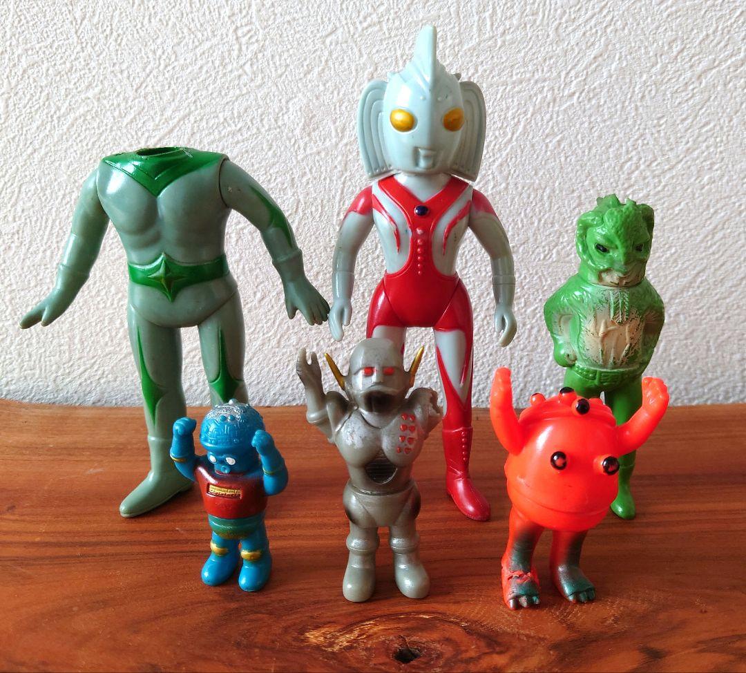 ソフビ　ジャンクセット　ウルトラの母　サラセニアン　ロボコン　当時物　部品取り