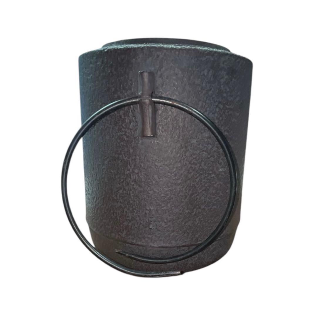 伝統工芸士 釜師 佐藤清光 作 筒釜 山形 清光堂 共箱・栞付 茶道具