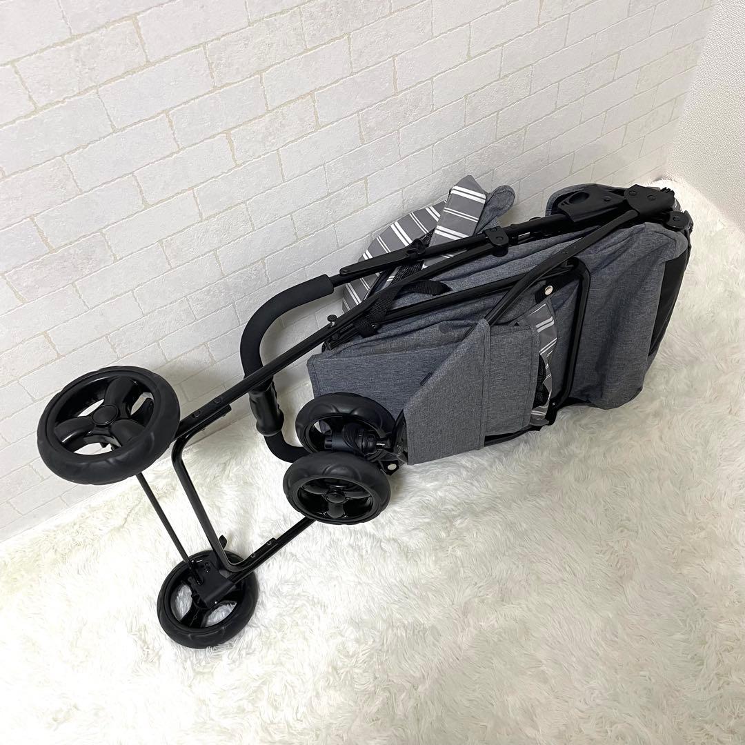 GEX わんわんカートスマートハンディ ストライプグレー