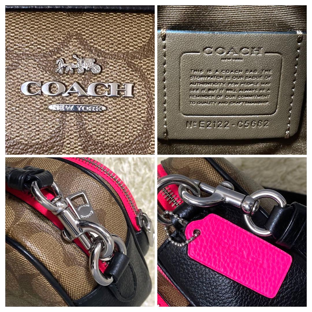 【極美品】COACH コーチ ショルダーバッグ 現行モデル レザー フラワー