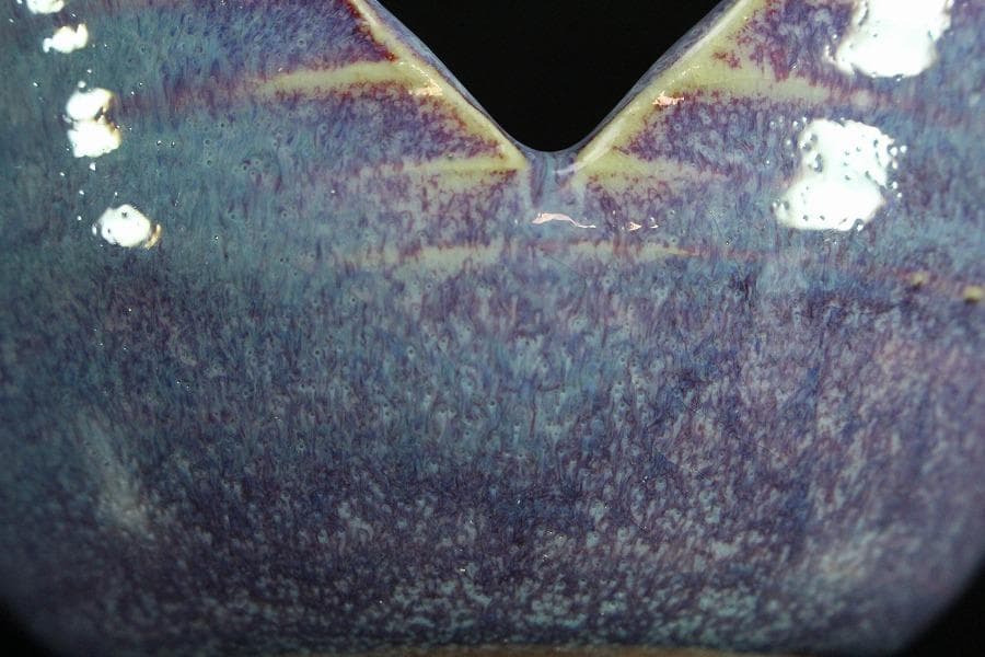 清水六兵衛作 紫翠釉 向付 共箱(K-LC683)