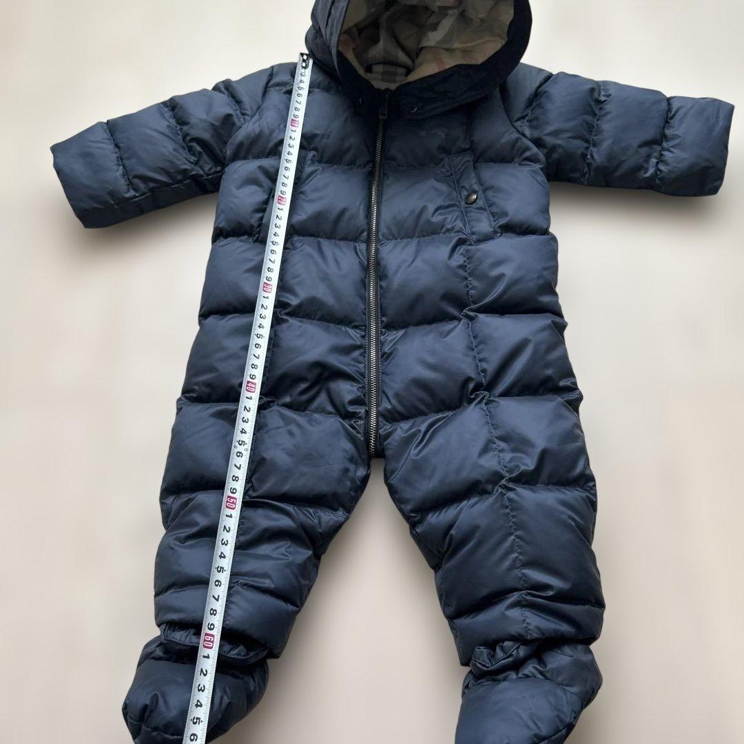 バーバリー　ジャンプスーツ　ベビーアウター　70 80 ネイビー　ダウン