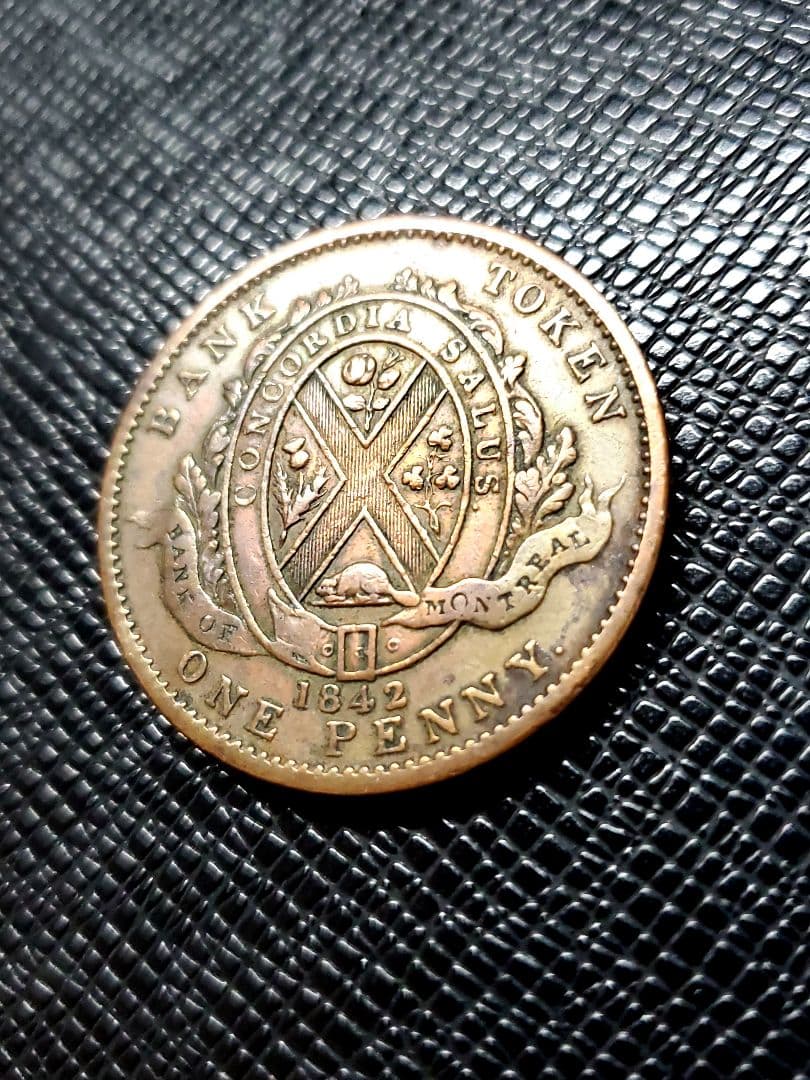 2379.　極美品　1842年　カナダ　バンクトークン　1ペニー