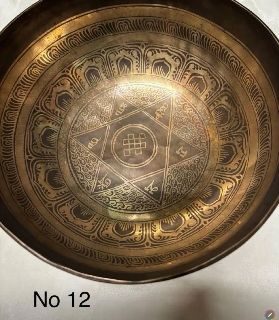 no12 チベット産 シンギングボウル 新品 チベタンボウル 27cm 1839