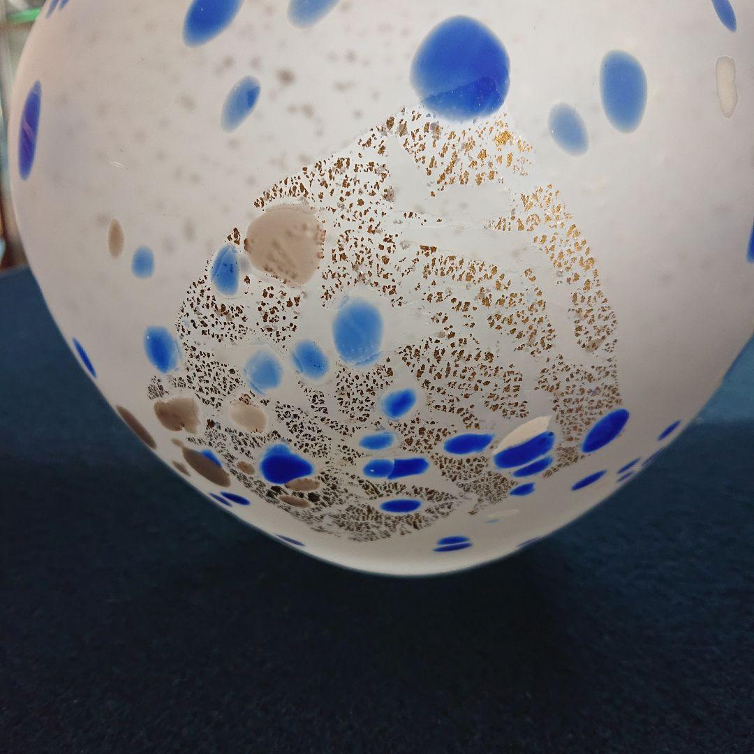 無形文化財　人間国宝　藤田喬平作　題名[氷海]ガラス花瓶