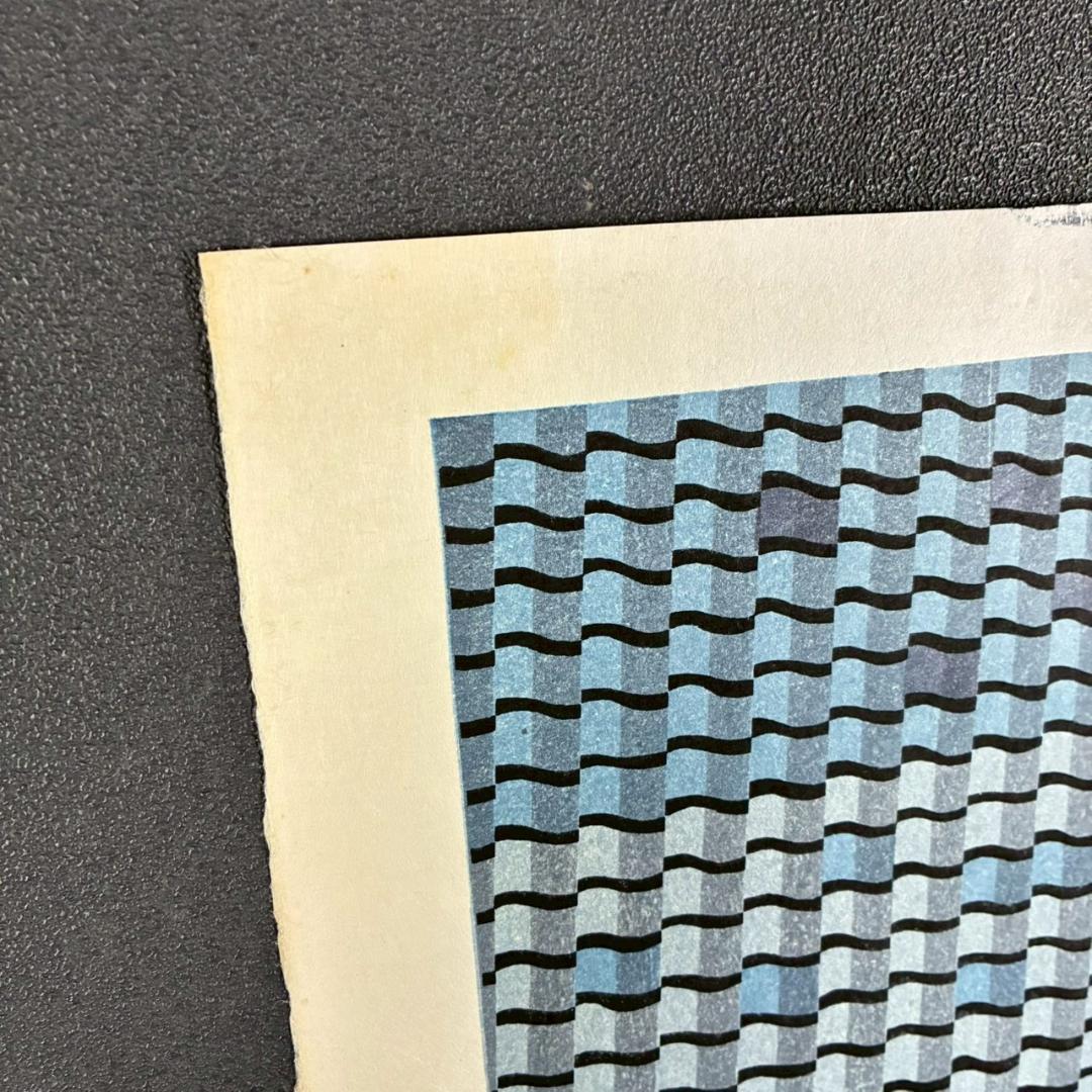 クリフトン・カーフ「ROOF TILES 屋根瓦」木版画 直筆サイン入 ’84