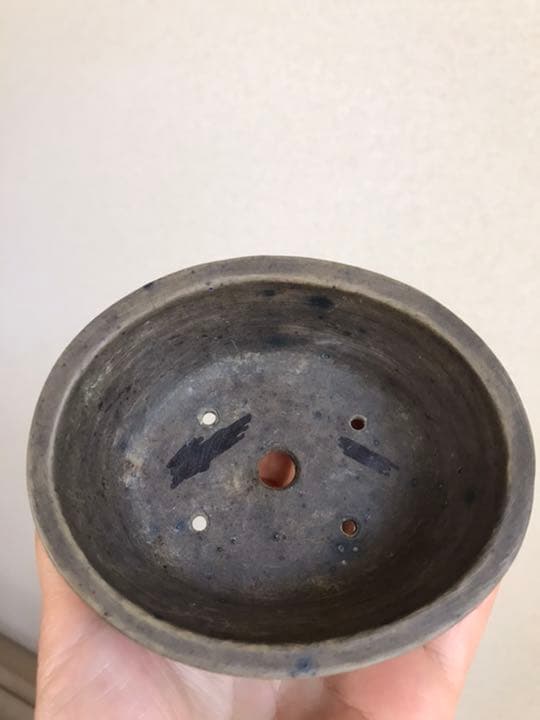 盆栽鉢　時代ミニ盆栽鉢小品常滑名工盆栽鉢服部3点山野草サボテン多肉植物