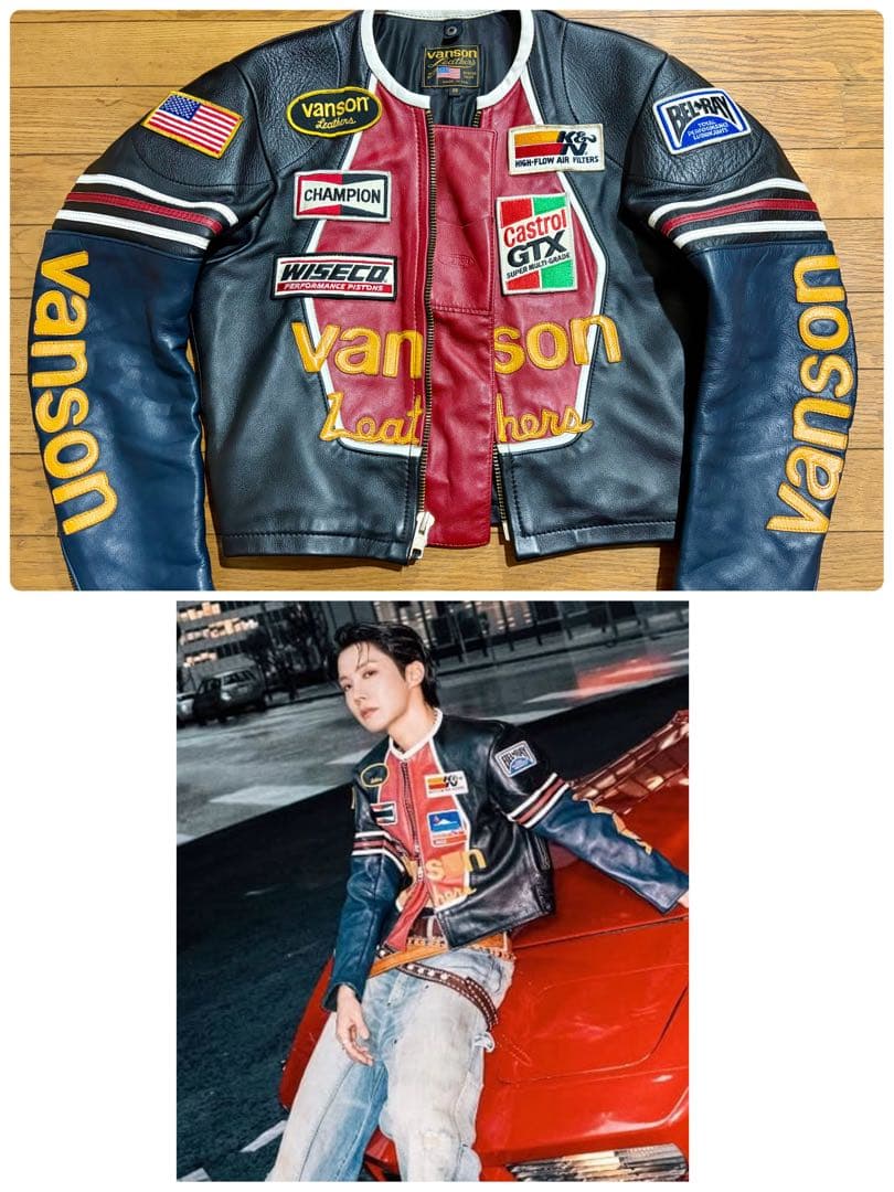 vanson バンソン　希少ステッチスター　サイズ38