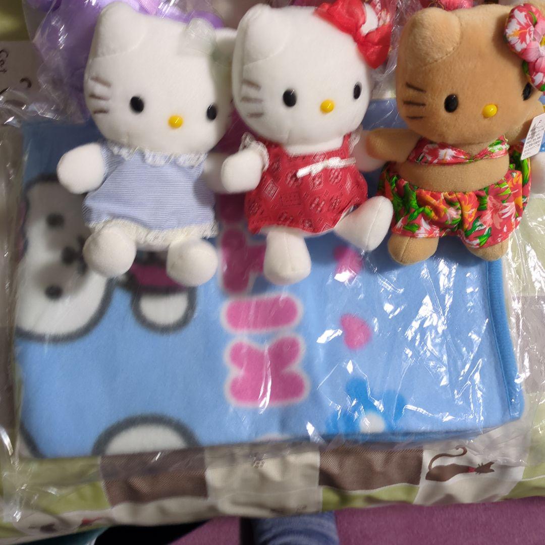 K*e様 ハローキティ　ぬいぐるみ7点　ひざかけ　キティベア物語　日焼けキティ