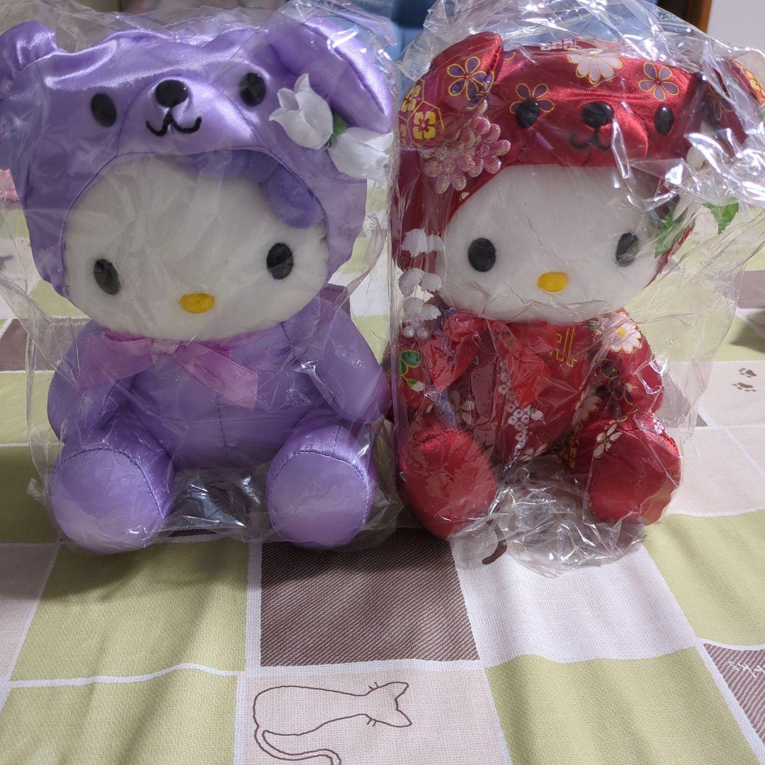 K*e様 ハローキティ　ぬいぐるみ7点　ひざかけ　キティベア物語　日焼けキティ