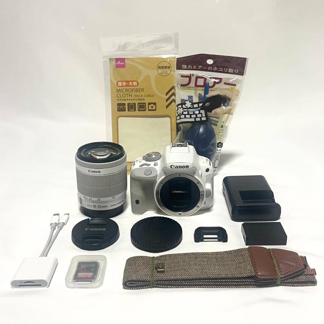 可愛くて軽量❣️ Canon EOS Kiss X7 ホワイト 手ブレ補正レンズ