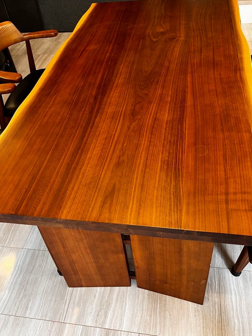 モダンウッド長方形ダイニングテーブル　椅子セット