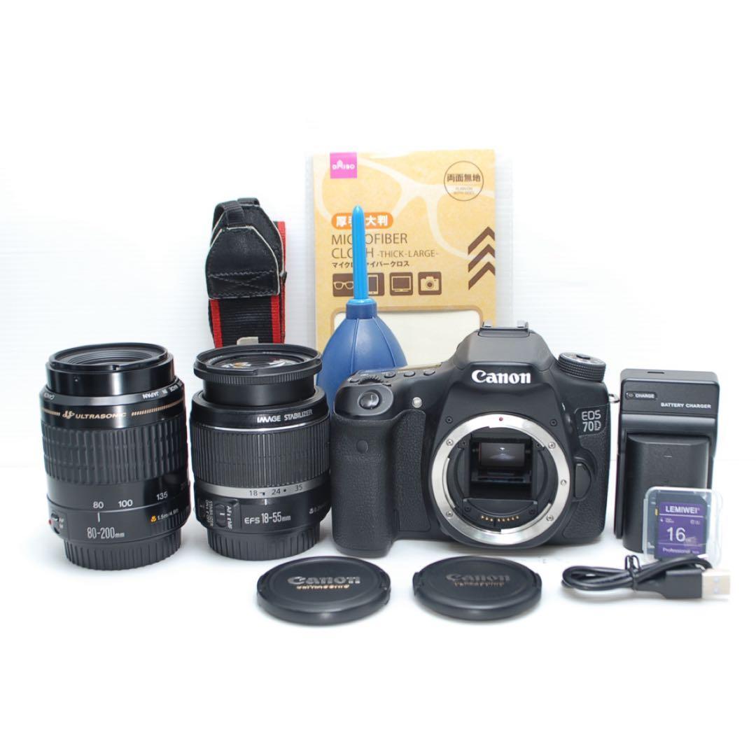 ❤️おすすめ一眼レフ❤️Canon EOS 70D すぐ撮影ができる 美品高性能