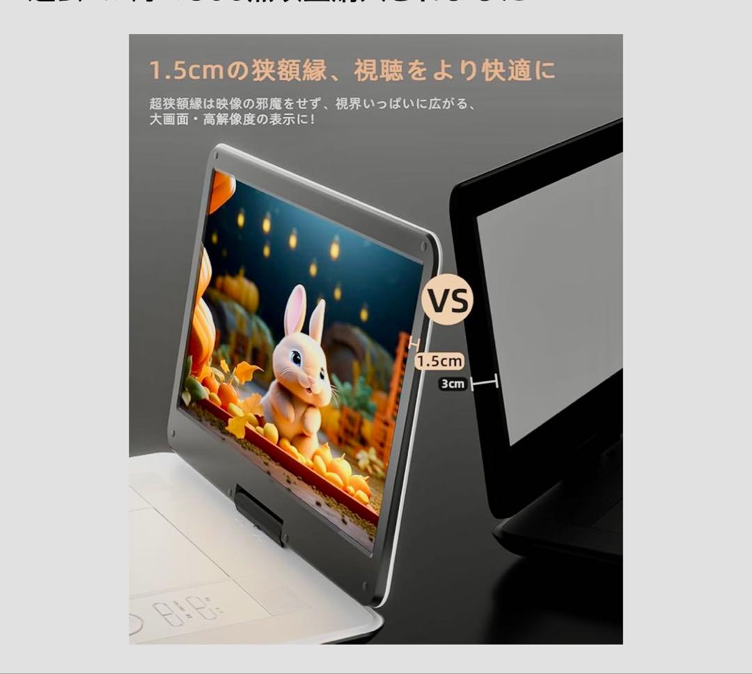 【更新・新登場】 ポータブルDVDプレーヤー BOIFUN 15.6インチ