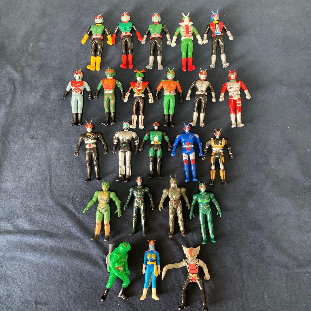 昭和　仮面ライダー　人形　フィギュア　ソフビ