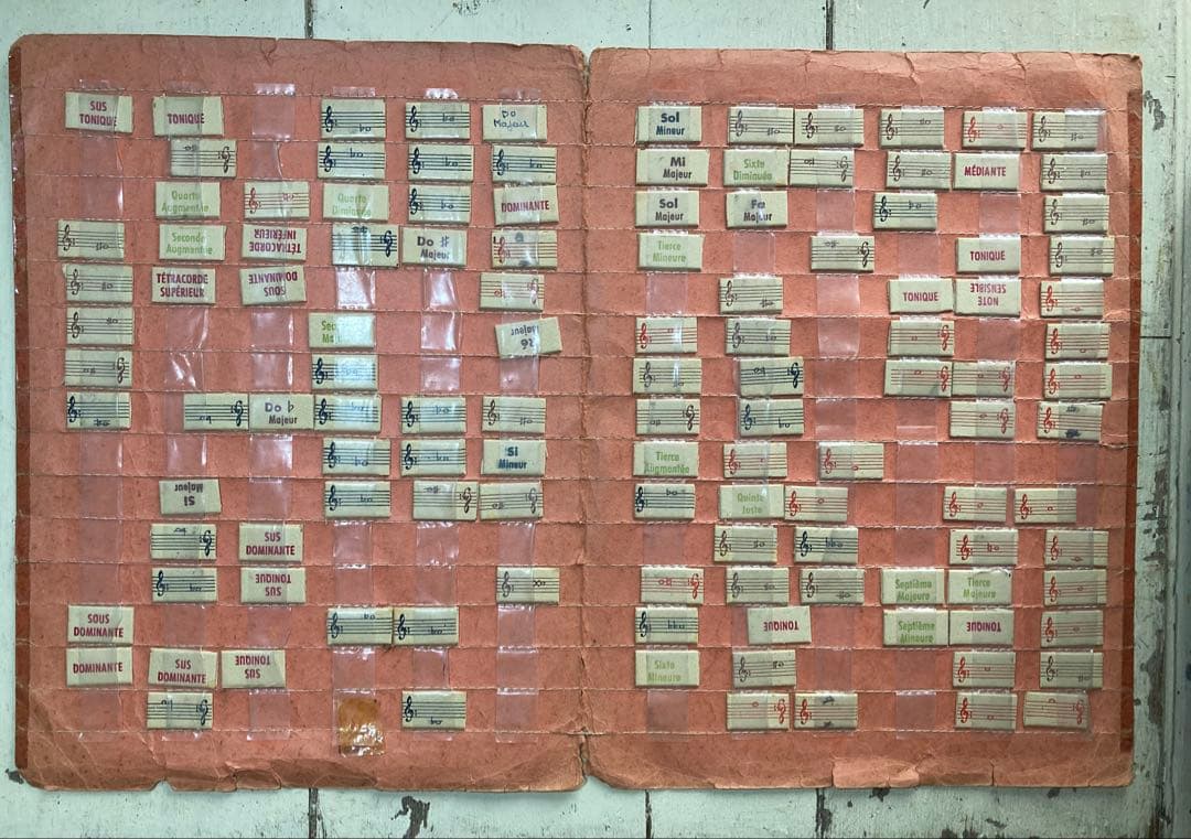 ④ フランス　アンティーク　音符　練習用カード　レア　123枚