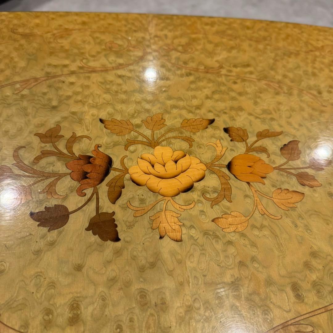 【イタリア製】ボタニカル柄 ローテーブル サイドテーブル 花柄